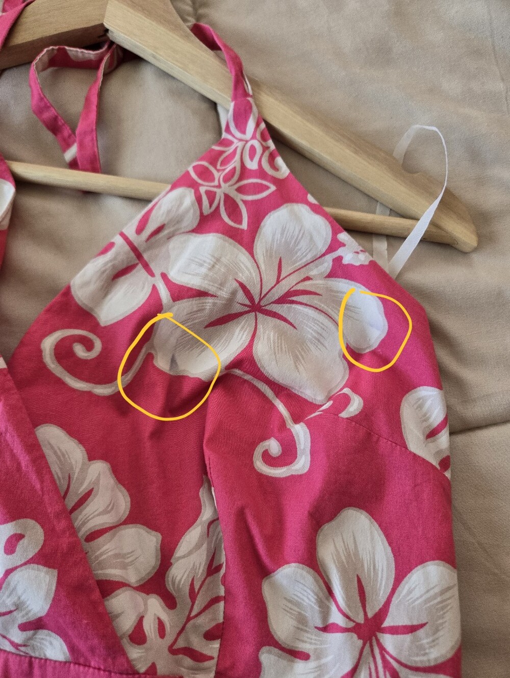 New York & Company Backless Pink Dress With White Tropical Flowers Plus Size 16 - Picture 5 of 8